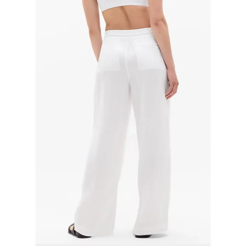 Athleta Retreat Linen Wide Leg Pant NWOT PLUS Sz. 22W‎ Calla Lilly Ivory Beach